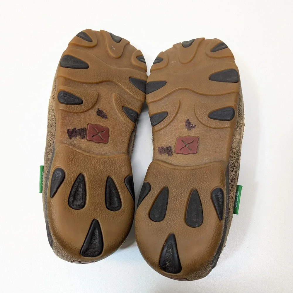 Twisted X Youth 4M Driving Mocs Southwestern Western Leather EcoTWX Loafers